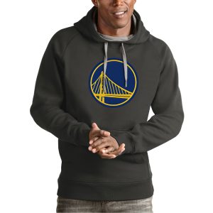 Antigua Golden Sophisticated State Warriors Charcoal Team Logo Victory Pullover Hoodie Designed for performance! Get this functional jersey.