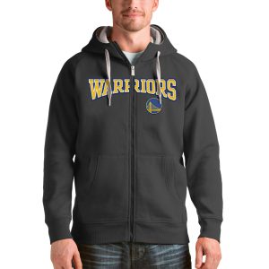 Antigua Golden State Warriors Charcoal Victory Full Zip Dashing Hoodie Celebrate your team! Order this commemorative jersey.