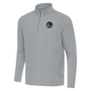 Antigua Golden State Warriors Gray Intent Quarter Zip Superb Top Be the first! Order this trendy jersey ahead of the crowd.