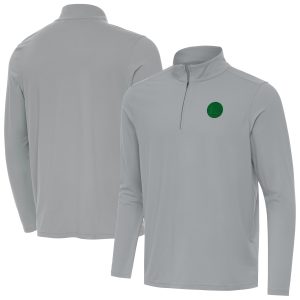 Antigua Golden State Warriors Gray Dashing St. Patrick's Day Intent Quarter Zip Jacket Enhance your game - day look! Get this fashionable jersey.