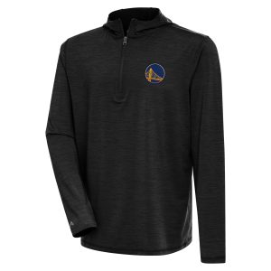 Antigua Golden State Warriors Heather Black Tidy Delightful Quarter Zip Lightweight Pullover Top Collector's item! A rare addition to any collection.