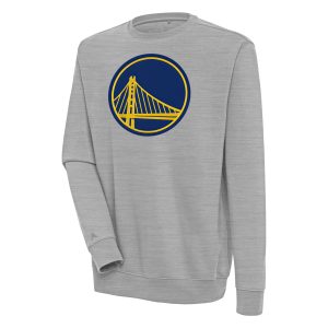 Antigua Golden State Warriors Heather Gray Victory Pullover Luxurious Sweatshirt Enhance your game - day look! Get this fashionable jersey.