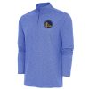 Antigua Golden State Warriors Heather Royal Hunk Striking Quarter Zip Pullover Top Stand out from the crowd! Wear this eye - catching jersey.