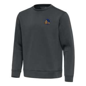 Antigua Golden State Warriors Pewter Relevant Pullover Sweatshirt Distinguished Retailers