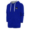 Antigua Golden State Warriors Royal Metallic Logo Victory Raglan Full Zip Top - notch Hoodie Experience luxury! Order this high - end jersey.