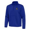 Antigua Golden Admirable State Warriors Royal Twist Quarter Zip Pullover Top Limited stock! Be quick and grab this must - have jersey to support your team.