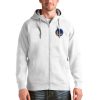 Antigua Classy Golden State Warriors White Logo Victory Full Zip Hoodie Limited stock! Be quick and grab this must - have jersey to support your team.