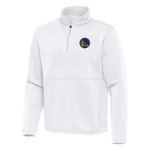 Antigua Golden State Warriors Remarkable White Twist Quarter Zip Pullover Top Upgrade your fan gear! Order this premium jersey today.