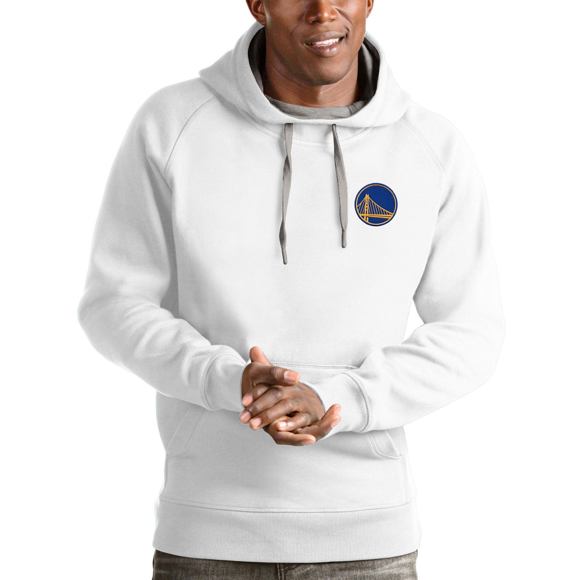 Antigua Enchanting Golden State Warriors White Victory Pullover Hoodie Enhance your game - day look! Get this fashionable jersey.