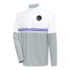 Antigua Stunning Golden State Warriors White/Royal Bender Quarter Zip Pullover Top Last chance! Grab this awesome jersey before it's gone for good.