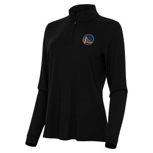 Antigua Golden State Warriors Dashing Women's Black Intent Quarter Zip Top Best - selling! Order this popular jersey before it's out of stock.