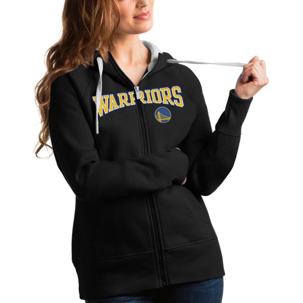 Antigua Golden State Warriors Women's Black Team Victory Full Zip Notable Hoodie Sports fans