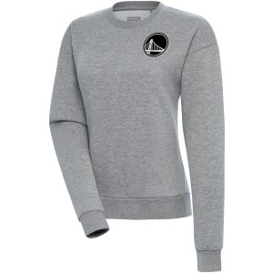 Antigua Golden State Warriors Women's Heather Gray Brushed Metallic Victory Pullover Sweatshirt Striking Team spirit! Show it off with this awesome jersey.