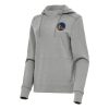 Antigua Stunning Golden State Warriors Women's Heather Gray Justice Pullover Hoodie Collectors
