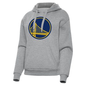 Antigua Golden State Warriors Women's Heather Gray Victory Pullover Elegant Hoodie Customizable! Personalize this great jersey.