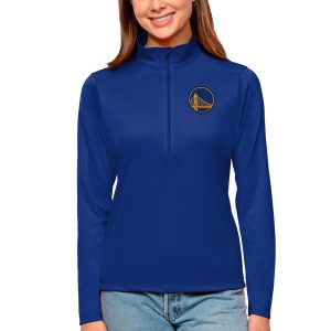 Antigua Golden State Warriors Women's Royal Tribute Half Premium - grade Zip Top Gift idea! Surprise a sports fan with this amazing jersey.