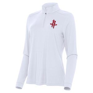 Antigua Houston Rockets Women's Notable White Intent Quarter Zip Top Experience luxury! Order this high - end jersey.