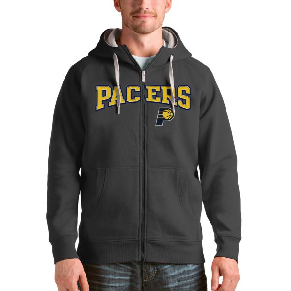 Antigua Delightful Indiana Pacers Charcoal Victory Full Zip Hoodie Limited stock! Be quick and grab this must - have jersey to support your team.
