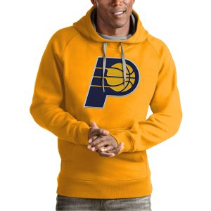 Antigua Indiana Pacers Gold Team Charming Logo Victory Pullover Hoodie Be a part of the action! Get this game - ready jersey.