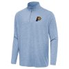 Antigua Indiana Pacers Classy Heather Aqua Hunk Quarter Zip Top Authentic look! Wear this genuine jersey.