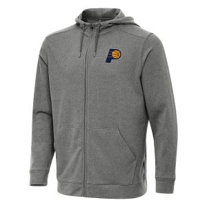 Antigua Indiana Pacers Heather Charcoal Terrific Effortless Full Zip Hoodie Jacket For the true fans! Secure this authentic jersey now.
