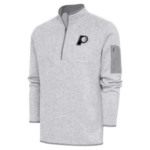 Antigua Indiana Pacers Heather Gray Metallic Charming Logo Fortune Quarter Zip Jacket Team spirit! Show it off with this awesome jersey.