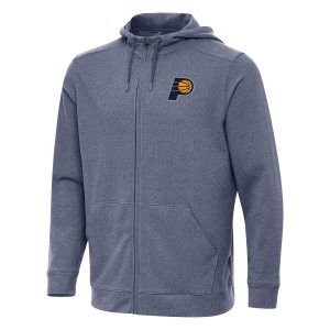 Antigua Indiana Pacers Heather Navy Dashing Effortless Full Zip Hoodie Jacket Gift idea! Surprise a sports fan with this amazing jersey.