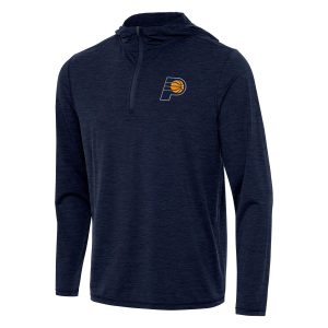 Antigua Indiana Pacers Heather Navy Tidy Quarter Zip Hoodie Distinguished Sports fans
