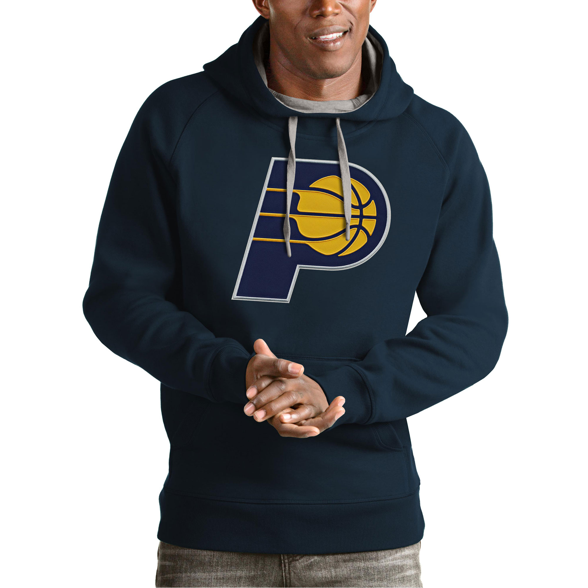 Antigua Indiana Pacers Navy Team Logo Victory Fantastic Pullover Hoodie Flash sale! Snag this great jersey at a discounted price.