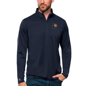 Antigua Indiana Pacers Navy Luxurious Tribute Quarter Zip Pullover Top For the true fans! Secure this authentic jersey now.