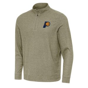 Antigua Indiana Pacers Olive Subtle Quarter Zip Sweatshirt Outstanding New arrival! Check out this fresh and exciting jersey.