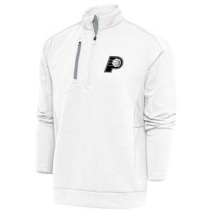 Antigua Indiana Pacers White Luxurious Metallic Logo Generation Quarter Zip Top Best - selling! Order this popular jersey before it's out of stock.