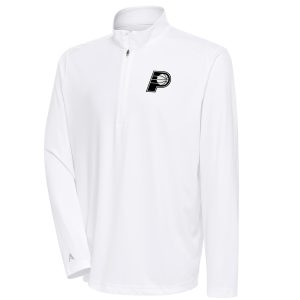 Antigua Indiana Pacers White Metallic Logo Tribute Quarter Zip Top Alluring Last chance! Grab this awesome jersey before it's gone for good.