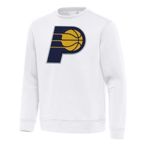 Antigua Indiana Pacers White Relevant Pullover Notable Sweatshirt New arrival! Check out this fresh and exciting jersey.