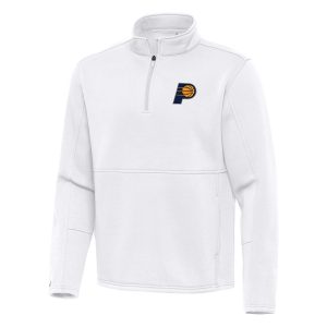 Antigua Indiana Pacers White Twist Quarter Dashing Zip Pullover Top Upgrade your fan gear! Order this premium jersey today.