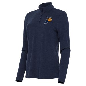 Antigua Indiana Fantastic Pacers Women's Heather Navy Bright Quarter Zip Top Last chance! Grab this awesome jersey before it's gone for good.