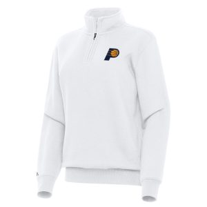 Antigua Indiana Pacers Marvelous Women's White Victory Quarter Zip Sweatshirt Don't be left out! Get this stylish jersey and show your team pride.