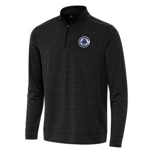 Antigua LA Clippers Magnificent Heather Black Bright Quarter Zip Top Don't be left out! Get this stylish jersey and show your team pride.