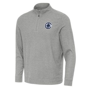 Antigua LA Clippers Heather Gray Subtle Quarter Zip Phenomenal Sweatshirt Sports fans