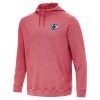 Antigua Outstanding LA Clippers Heather Red Cloud Pullover Hoodie Collectors