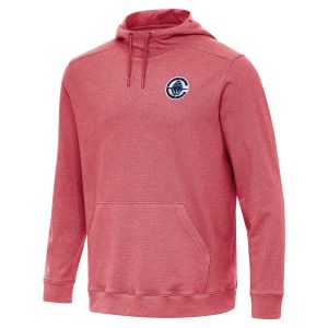 Antigua Outstanding LA Clippers Heather Red Cloud Pullover Hoodie Collectors