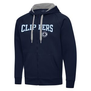 Antigua LA Clippers Navy Big & Enchanting Tall Victory Full Zip Hoodie Jacket Designed for performance! Get this functional jersey.