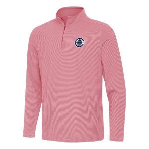 Antigua LA Clippers Red Twine Distinguished Quarter Zip Top Enhance your game - day look! Get this fashionable jersey.