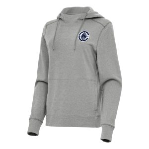 Antigua Impressive LA Clippers Women's Heather Gray Justice Pullover Hoodie Be a part of the action! Get this game - ready jersey.