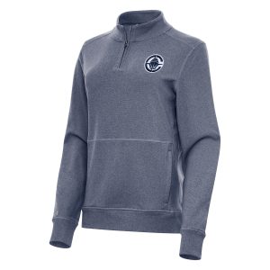 Antigua LA Clippers Women's Heather Navy Captivating Crush Quarter Zip Fleece Sweatshirt Be a part of the action! Get this game - ready jersey.