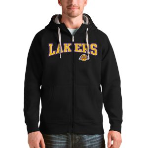 Antigua Los Angeles Lakers Black Team Victory Full Notable Zip Hoodie Retailers