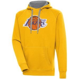 Antigua Los Stunning Angeles Lakers Gold Victory Pullover Hoodie Sports fans