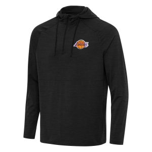 Antigua Los Angeles Splendid Lakers Heather Black Spikes Raglan Quarter Zip Hoodie Designed for performance! Get this functional jersey.