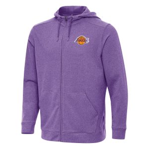 Antigua Los Angeles Lakers Heather Purple Effortless Full Zip Hoodie Classy Jacket Limited edition! Don't miss your chance to own this unique jersey.
