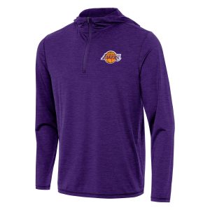 Antigua Los Angeles Lakers Terrific Heather Purple Tidy Quarter Zip Hoodie Show your dedication! Own this special jersey for your team.